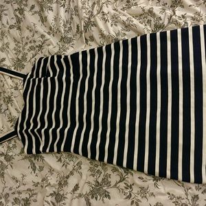 Old Navy Navy and White Striped Dress Size Small